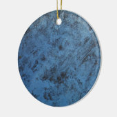 Helderblauw  keramisch ornament (Links)