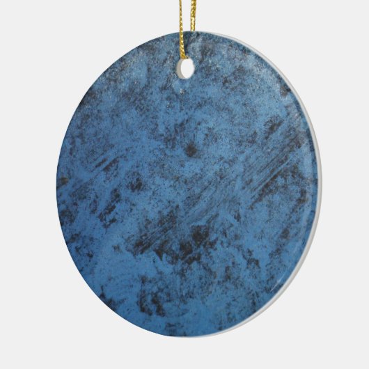 Helderblauw  keramisch ornament (Links)