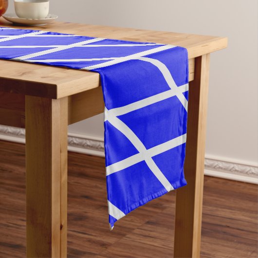Helderblauw lange tafelloper (Voorbeeld)