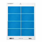 Helderblauw met korrelige textuur etiket (Full Sheet)