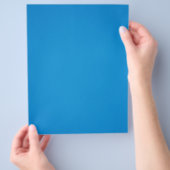 Helderblauw met korrelige textuur flyer (Hand)