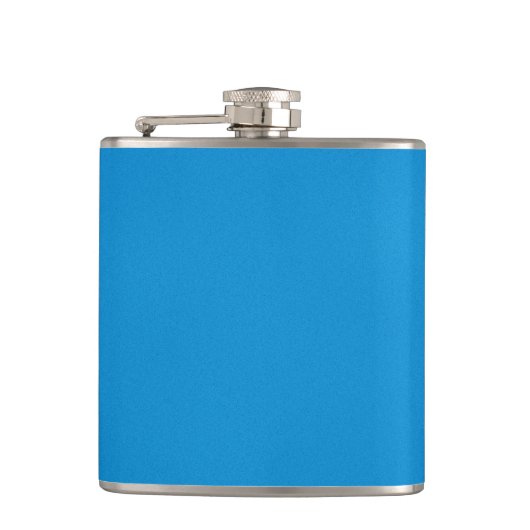 Helderblauw met korrelige textuur heupfles (Voorkant)