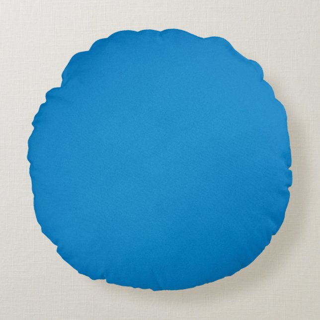 Helderblauw met korrelige textuur rond kussen (Voorkant)