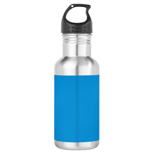 Helderblauw met korrelige textuur waterfles (Voorkant)
