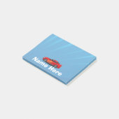 Helderblauw met rode sportauto's Kinder jongens Post-it® Notes (Schuin)