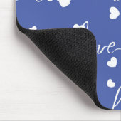 HELDERBLAUW MET WIT SCRIPT LIEFDE MUISMAT (Hoek)