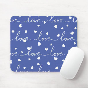 HELDERBLAUW MET WIT SCRIPT LIEFDE MUISMAT