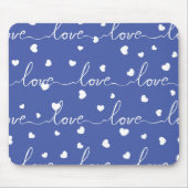 HELDERBLAUW MET WIT SCRIPT LIEFDE MUISMAT (Voorkant)
