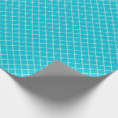 Helderblauw minimalistisch patroon cadeaupapier (Hoek)