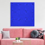 Helderblauw modern Abstract golflengte Canvas Afdruk (Insitu (Woonkamer))