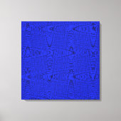 Helderblauw modern Abstract golflengte Canvas Afdruk (Voorkant)