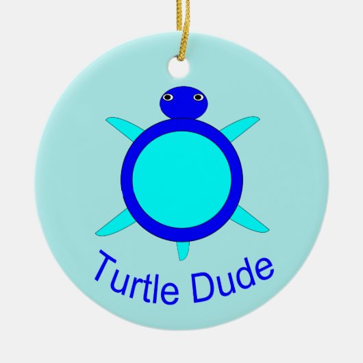 Helderblauw Ornament met schildpadden (Voorkant)