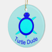 Helderblauw Ornament met schildpadden (Links)