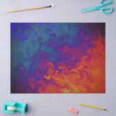 Helderblauw Paars Oranje zwijn Abstract  Tissuepapier (Craft)