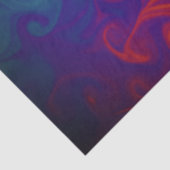 Helderblauw Paars Oranje zwijn Abstract  Tissuepapier (Detail)