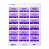 Helderblauw paarse etiket (Full Sheet)