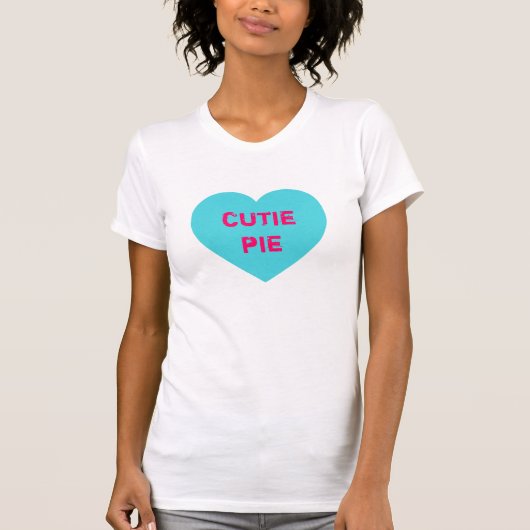 Helderblauw Praat Hart T-shirt (Voorkant)
