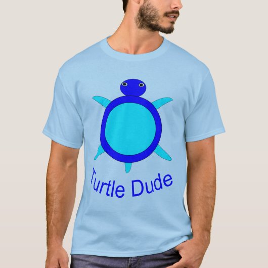 Helderblauw, schildpad, dames T Shirt (Voorkant)