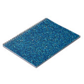 Helderblauw sprankelend glitter notitieboek (Linkerzijde)