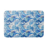 Helderblauw tropisch Waterverf Badmat (Voorkant)
