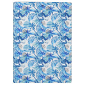 Helderblauw tropisch Waterverf Klembord (Achterkant)