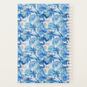 Helderblauw tropisch Waterverf Planner (Achterkant)