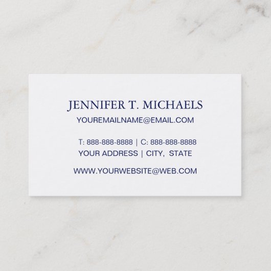 Helderblauw tropisch Waterverf Visitekaartje (Achterkant)