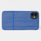 Helderblauw, uniek, modern tapepatroon Case-Mate iPhone case (Achterkant (horizontaal))