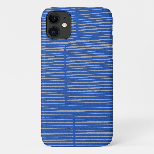 Helderblauw, uniek, modern tapepatroon Case-Mate iPhone case (Achterkant)