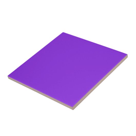 Helderblauw Violet (effen kleur) Tegeltje (Zijkant)