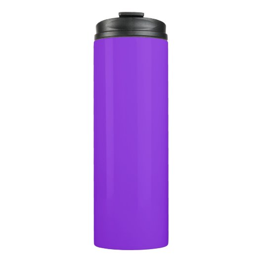 Helderblauw Violet (effen kleur) Thermosbeker (Voorkant)