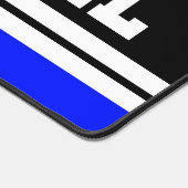 Helderblauw Zwart Wit Strepen FOOTBALL Tekst Bureaumat (Hoek)