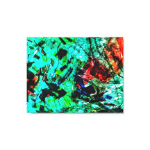 Helderblauwe abstracte canvasprint op spanning,Hel