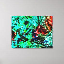 Helderblauwe abstracte canvasprint op spanning,Hel Canvas Afdruk
