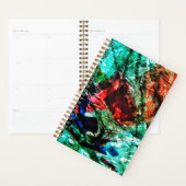 Helderblauwe abstracte planner, Blauwe heldere sch Planner (Display)