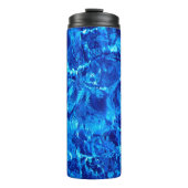 Helderblauwe achtergrond thermosbeker (Voorkant)