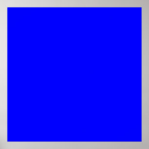 Helderblauwe achtergrond voor vaste trendkleuren poster