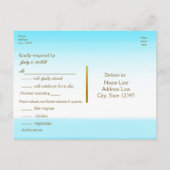 Helderblauwe Aquarel RSVP Trouwuitnodiging Uitnodiging Briefkaart (Achterkant)