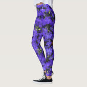 Helderblauwe Bloemen Patroon Legging (Links)