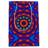 Helderblauwe caleidoscoop medium cadeauzakje (Voorkant)