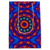 Helderblauwe caleidoscoop medium cadeauzakje (Achterkant)