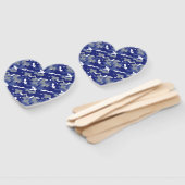 Helderblauwe camouflage Sparkle Camo liefhebbers Handwaaier (Niet-gemonteerd)