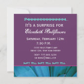 Helderblauwe Daisy 70th Surprise Birthday Sjabloon Kaart (Achterkant)