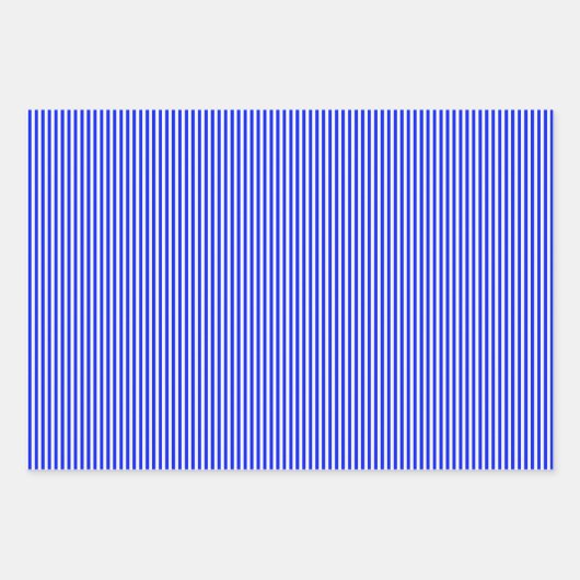 Helderblauwe en witte strepen inpakpapier vel (Voorkant 3)