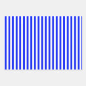 Helderblauwe en witte strepen inpakpapier vel (Voorkant 2)