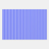 Helderblauwe en witte strepen inpakpapier vel (Voorkant)