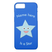 Helderblauwe feestster aangepaste iPhone draagtas Case-Mate iPhone Case (Achterkant)