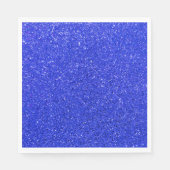 Helderblauwe glitter servet (Voorkant)