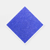 Helderblauwe glitter servet (Hoek)