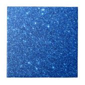 Helderblauwe glitter Sparkles Tegeltje (Voorkant)
